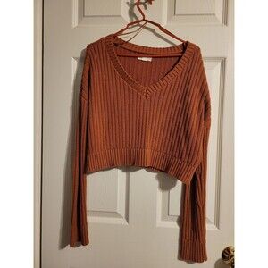 Orange cropped sweater